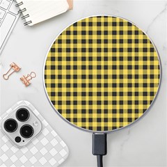 Black And Yellow Small Plaids Wireless Charger by ConteMonfrey