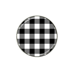 Black And White Classic Plaids Hat Clip Ball Marker (4 Pack) by ConteMonfrey