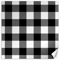 Black And White Classic Plaids Canvas 20  X 20  by ConteMonfrey