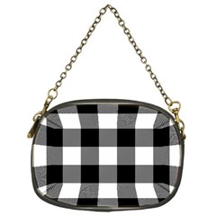 Black And White Classic Plaids Chain Purse (one Side) by ConteMonfrey