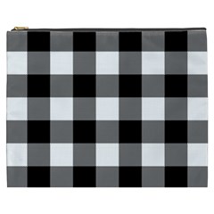 Black And White Classic Plaids Cosmetic Bag (xxxl) by ConteMonfrey