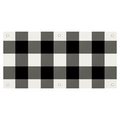 Black And White Classic Plaids Banner And Sign 6  X 3  by ConteMonfrey