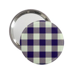 Blue Purple And White Plaids 2 25  Handbag Mirrors by ConteMonfrey