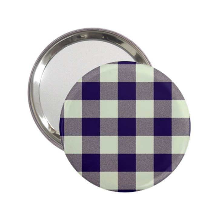 Blue Purple and white plaids 2.25  Handbag Mirrors