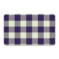 Blue Purple And White Plaids Magnet (rectangular) by ConteMonfrey