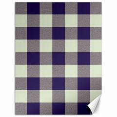 Blue Purple And White Plaids Canvas 18  X 24  by ConteMonfrey