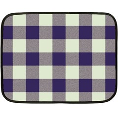 Blue Purple And White Plaids Fleece Blanket (mini) by ConteMonfrey