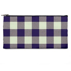 Blue Purple And White Plaids Pencil Case by ConteMonfrey