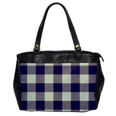 Blue Purple And White Plaids Oversize Office Handbag by ConteMonfrey