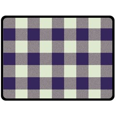 Blue Purple And White Plaids Fleece Blanket (large)  by ConteMonfrey