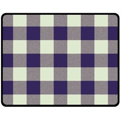 Blue Purple And White Plaids Fleece Blanket (medium)  by ConteMonfrey