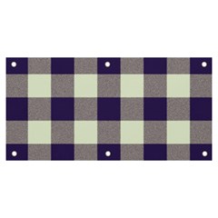 Blue Purple And White Plaids Banner And Sign 6  X 3  by ConteMonfrey