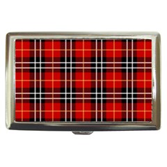 Black, White And Red Classic Plaids Cigarette Money Case by ConteMonfrey