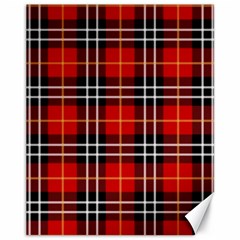 Black, White And Red Classic Plaids Canvas 11  X 14  by ConteMonfrey