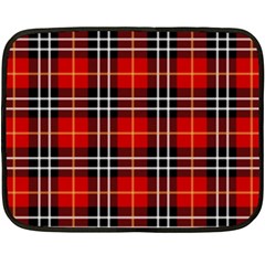 Black, White And Red Classic Plaids Fleece Blanket (mini) by ConteMonfrey