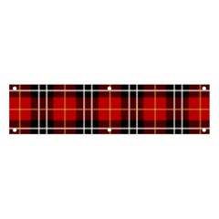 Black, White And Red Classic Plaids Banner And Sign 4  X 1  by ConteMonfrey