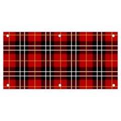 Black, White And Red Classic Plaids Banner And Sign 6  X 3  by ConteMonfrey