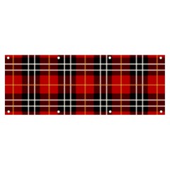 Black, White And Red Classic Plaids Banner And Sign 8  X 3  by ConteMonfrey