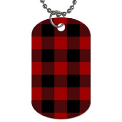 Red And Black Plaids Dog Tag (two Sides) by ConteMonfrey