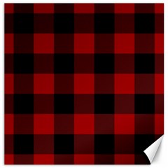 Red And Black Plaids Canvas 12  X 12  by ConteMonfrey