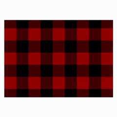 Red And Black Plaids Large Glasses Cloth (2 Sides) by ConteMonfrey