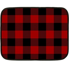 Red And Black Plaids Fleece Blanket (mini) by ConteMonfrey