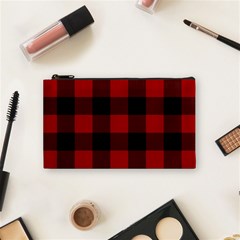 Red And Black Plaids Cosmetic Bag (small) by ConteMonfrey