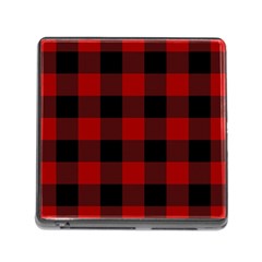 Red And Black Plaids Memory Card Reader (square 5 Slot) by ConteMonfrey