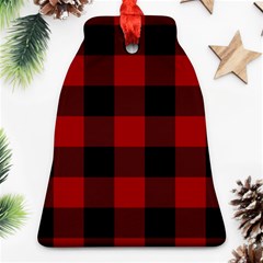 Red And Black Plaids Ornament (bell) by ConteMonfrey