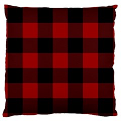 Red And Black Plaids Large Cushion Case (one Side) by ConteMonfrey