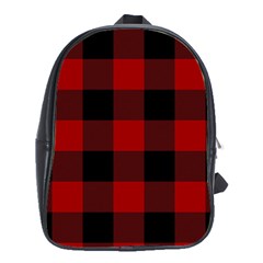 Red And Black Plaids School Bag (xl) by ConteMonfrey