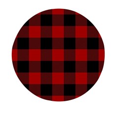 Red And Black Plaids Mini Round Pill Box by ConteMonfrey