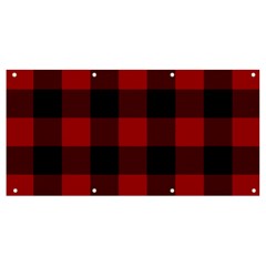 Red And Black Plaids Banner And Sign 8  X 4  by ConteMonfrey