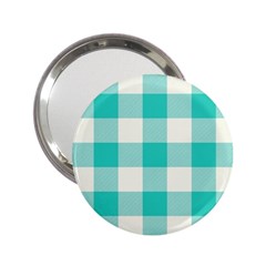 Blue And White Plaids 2 25  Handbag Mirrors by ConteMonfrey