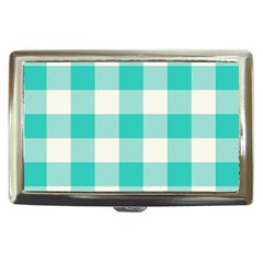 Blue And White Plaids Cigarette Money Case by ConteMonfrey