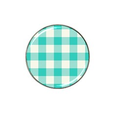 Blue And White Plaids Hat Clip Ball Marker by ConteMonfrey