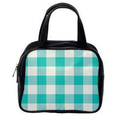 Blue And White Plaids Classic Handbag (one Side) by ConteMonfrey