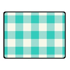 Blue And White Plaids Fleece Blanket (small) by ConteMonfrey