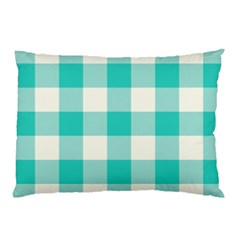 Blue And White Plaids Pillow Case (two Sides) by ConteMonfrey