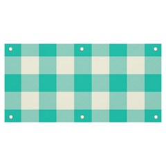 Blue And White Plaids Banner And Sign 6  X 3  by ConteMonfrey