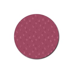 Background-flower Pattern Rubber Coaster (round) by nateshop