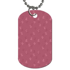 Background-flower Pattern Dog Tag (One Side)