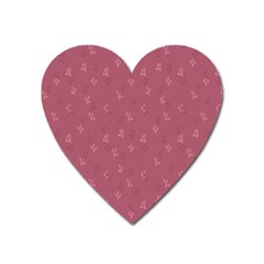 Background-flower Pattern Heart Magnet by nateshop