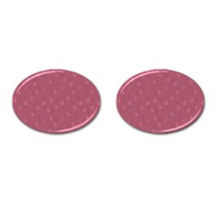 Background-flower Pattern Cufflinks (Oval)