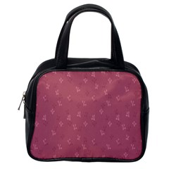 Background-flower Pattern Classic Handbag (One Side)