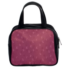 Background-flower Pattern Classic Handbag (Two Sides)