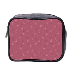 Background-flower Pattern Mini Toiletries Bag (Two Sides)