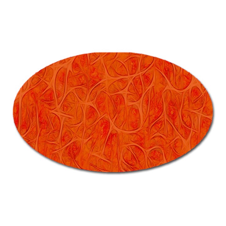 Background-flower Oval Magnet