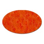 Background-flower Oval Magnet Front