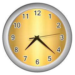 Background-gold Wall Clock (silver) by nateshop